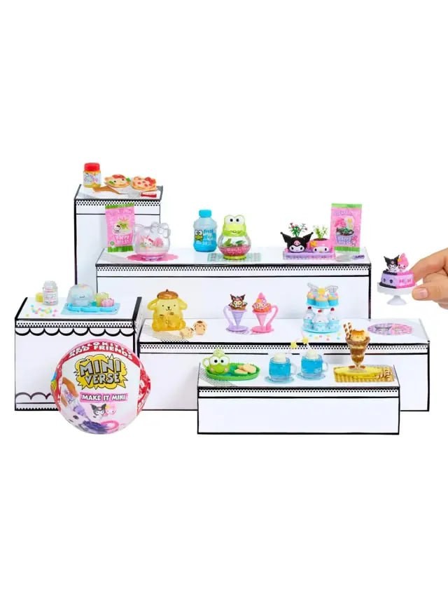 MINIVERSE ถุงสุ่มของเล่นจิ๋วอาหารและเครื่องดื่ม MINI HELLO KITTY AND FRIENDS PDQ หลากสี